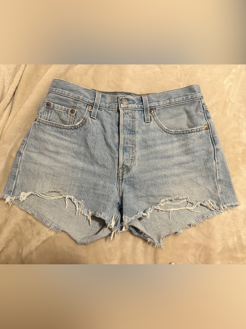 Levi’s Strauss & Co Blue Denim 501’s Shorts Size 28W Women’s